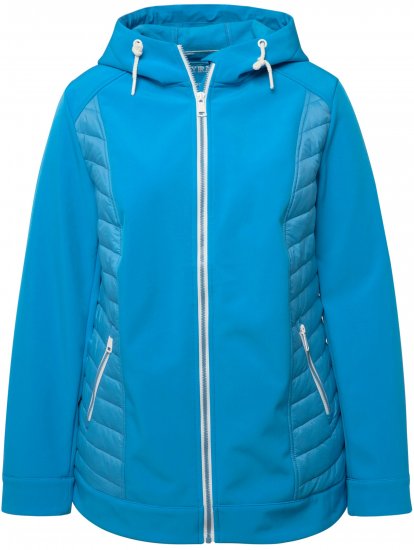 Ulla Popken Hyprar Quilt Mix Jacket Aqua - Vestes - 