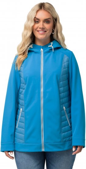 Ulla Popken Hyprar Quilt Mix Jacket Aqua - Vestes - 
