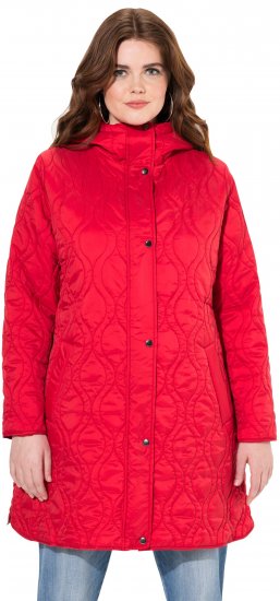Ulla Popken HYPRAR Quilted Water-Repellent Jacket Red Salsa - Vestes - 