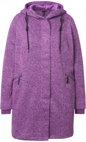 Ulla Popken Knit Fleece-Lined Jacket Purple - Vestes - 