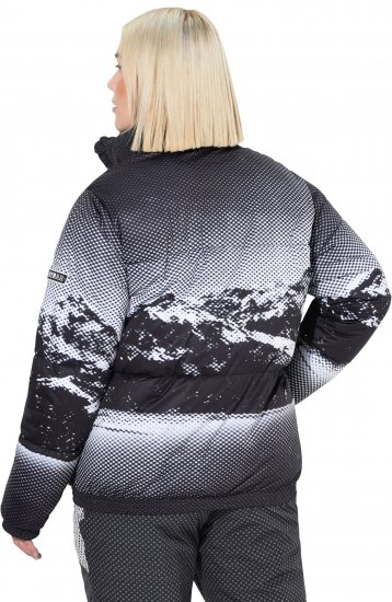 Ulla Popken HYPRAR Mountain Scene Performance Puffer Jacket Black - Vestes - 