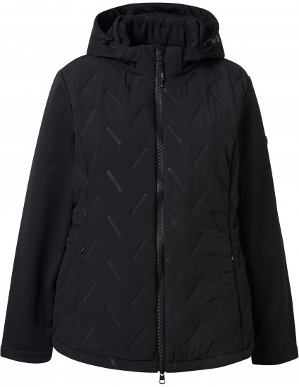 Ulla Popken Triple Function Laser Quilted Softshell Jacket Black - Vestes - 