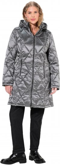 Ulla Popken HYPRAR Diamond Quilted Jacket Silver - Vestes - 