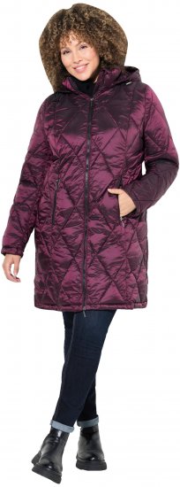 Ulla Popken HYPRAR Diamond Quilted Jacket Carmine Red - Vestes - 