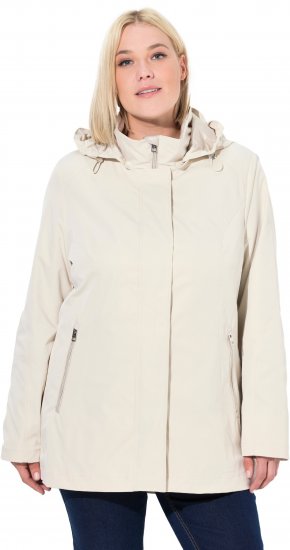 Ulla Popken Long Triple Function Softshell Jacket Natural White - Vestes - 
