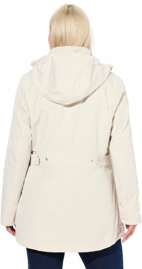 Ulla Popken Long Triple Function Softshell Jacket Natural White - Vestes - 