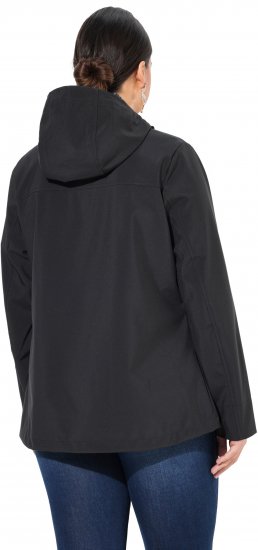 Ulla Popken HYPRAR Toggle Button Microfleece Lined Jacket Black - Vestes - 