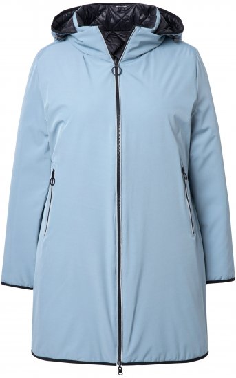 Ulla Popken HYPRAR Reversible Quilted Jacket Grey Blue - Vestes - 