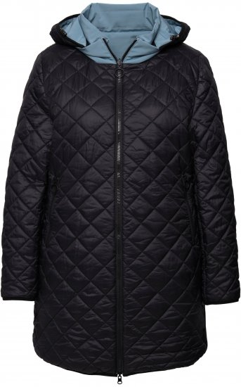 Ulla Popken HYPRAR Reversible Quilted Jacket Grey Blue - Vestes - 