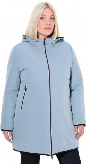 Ulla Popken HYPRAR Reversible Quilted Jacket Grey Blue - Vestes - 