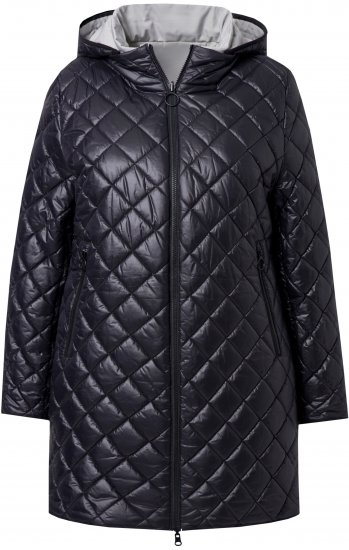 Ulla Popken HYPRAR Reversible Quilted Jacket Medium Grey - Vestes - 