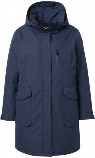 Ulla Popken HYPRAR Drawstring Waist Parka Navy - Vestes - 