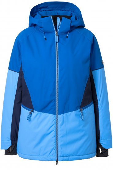 Ulla Popken HYPRAR Performance Colorblock Ski Jacket Denim Blue - Vestes - 