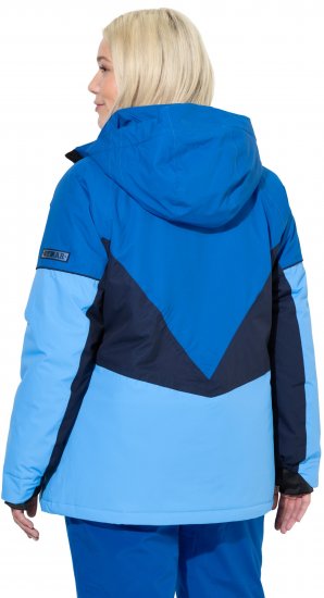 Ulla Popken HYPRAR Performance Colorblock Ski Jacket Denim Blue - Vestes - 