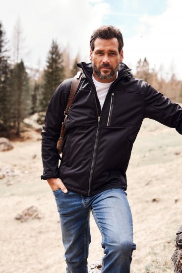 JP1880 Softshell Wind and Water Resistant Jacket Black TALL - TALL vestes - 