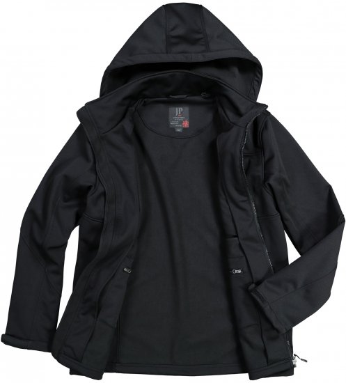 JP1880 Jacket Fleece Lined Softshell Black - Vestes - Vestes Homme Grandes Tailles