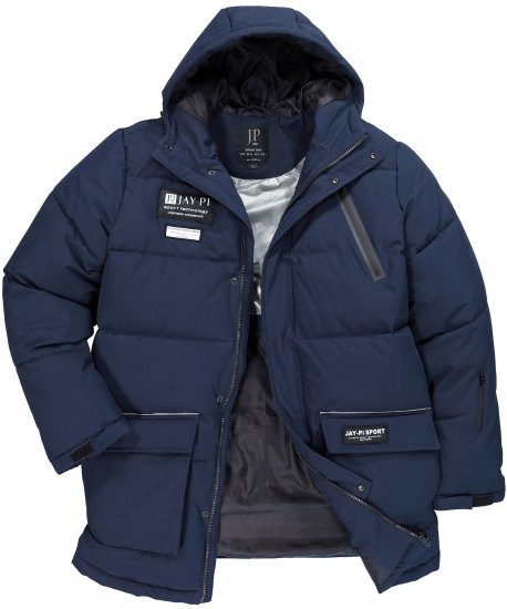 JAY-PI Warm Quilted Parka Dual Function, Wind and Water Repellant Navy - Vestes - Vestes Homme Grandes Tailles