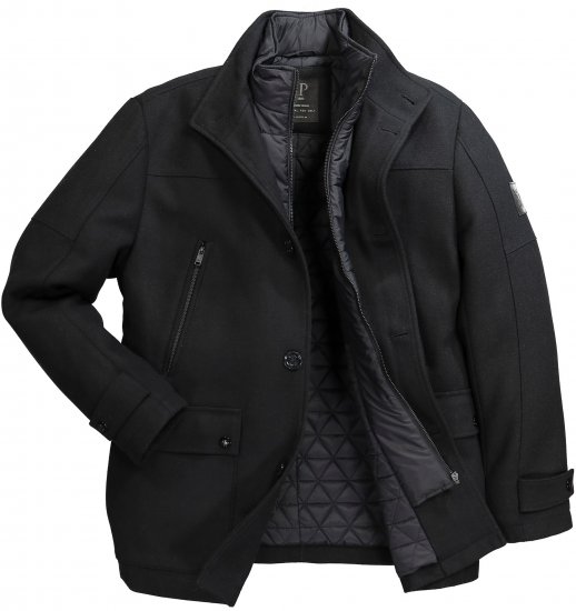 JP1880 Jacket Water-repellent Warm Black - Vestes - Vestes Homme Grandes Tailles
