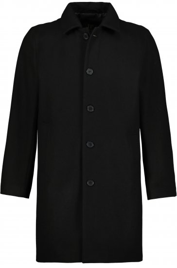 JP1880 Coat Wool Blend Water Repellent Black - Vestes - Vestes Homme Grandes Tailles