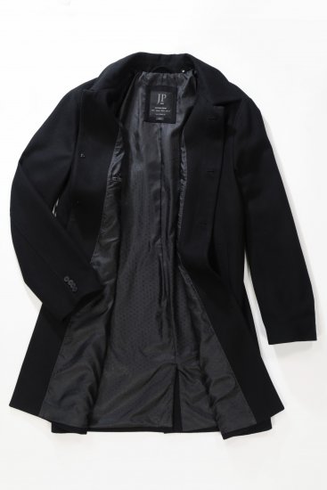JP1880 Coat Wool Blend Water Repellent Black - Vestes - Vestes Homme Grandes Tailles