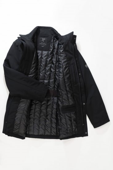JP1880 Jacket Business Waterproof Black - Vestes - Vestes Homme Grandes Tailles