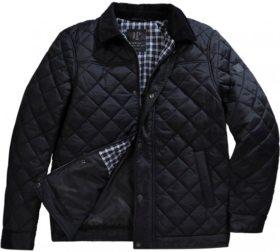 JP1880 Jacket Quilted Black - Vestes - Vestes Homme Grandes Tailles