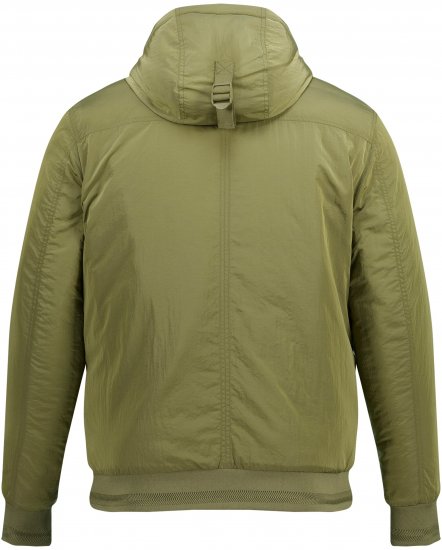 STHUGE Bomber Jacket With Hood Green - Vestes - Vestes Homme Grandes Tailles
