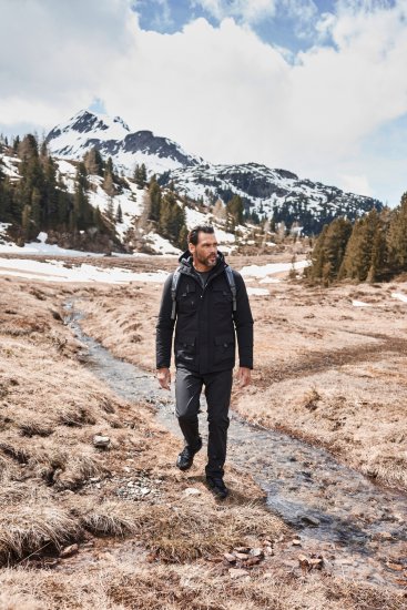 JP1880 Field Jacket Wind-repellent Black - Vestes - Vestes Homme Grandes Tailles