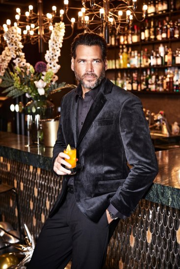 JP1880 Jacket Velvet Business Smoking Black - Costumes - Costumes grandes tailles 