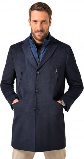 JP1880 Coat Flexnamic With Removable Insert Navy - Vestes - Vestes Homme Grandes Tailles