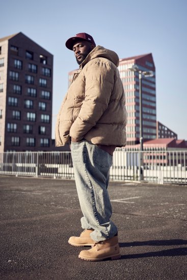 STHUGE Jacket Puffer With Warm Quilting Beige - Vestes - Vestes Homme Grandes Tailles