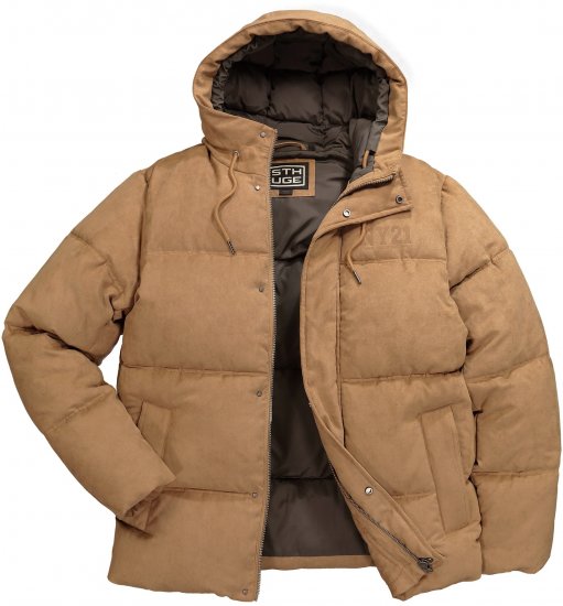 STHUGE Jacket Puffer With Warm Quilting Beige - Vestes - Vestes Homme Grandes Tailles
