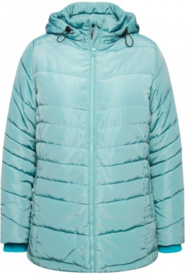 Ulla Popken Quilted Water Repellent Jacket Soft Turquoise - Vestes - 