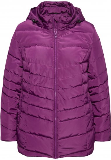 Ulla Popken Quilted Water Repellent Jacket Dark Purple - Vestes - 