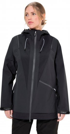Ulla Popken Functional Reflective Waterproof Jacket Black - Vestes - 