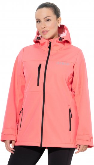 Ulla Popken HYPRAR Softshell Fleece Lined Jacket Coral - Vestes - 