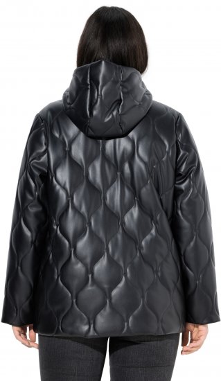 Ulla Popken Faux Leather Quilted Jacket Black - Vestes - 