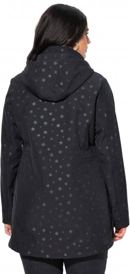 Ulla Popken HYPRAR Star Print Softshell Jacket Black - Vestes - 