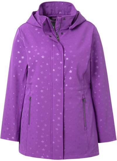 Ulla Popken HYPRAR Star Print Softshell Jacket Purple - Vestes - 