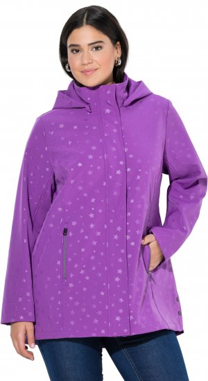 Ulla Popken HYPRAR Star Print Softshell Jacket Purple - Vestes - 