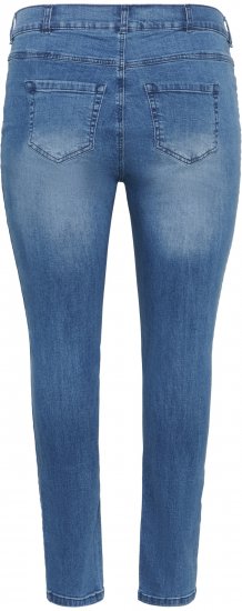 Kaffe Curve Laurina Jean Washed/Destroyed Blue Denim - Jeans & Pantalons Femme Grandes Tailles – Plus Size - 