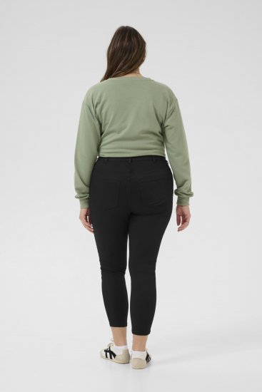 Kaffe Curve Dina Jean slim longueur cropped Noir - Jeans & Pantalons Femme Grandes Tailles – Plus Size - 