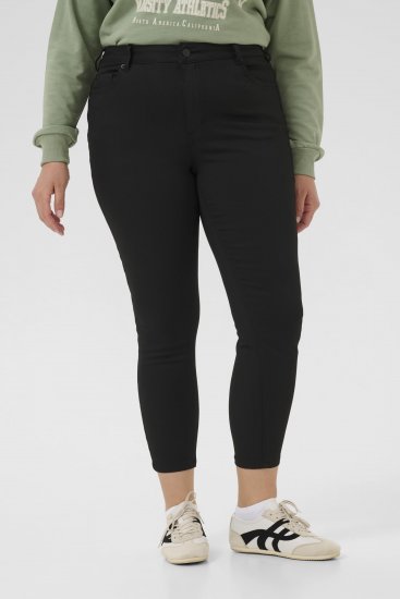 Kaffe Curve Dina Jean slim longueur cropped Noir - Jeans & Pantalons Femme Grandes Tailles – Plus Size - 