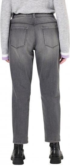 Ulla Popken Distressed Stretch Fit Boyfriend Jeans Dark Denim Blue - Jeans & Pantalons Femme Grandes Tailles – Plus Size - 