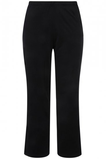 Ulla Popken Pull On Knit Straight Leg Pocket Pants Black - Pantalons - Pantalons femme grande taille