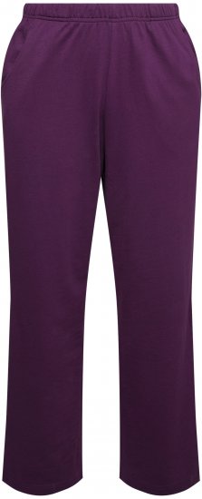 Ulla Popken Pull On Knit Straight Leg Pocket Pants Dark Blackberry - Jeans & Pantalons Femme Grandes Tailles – Plus Size - 