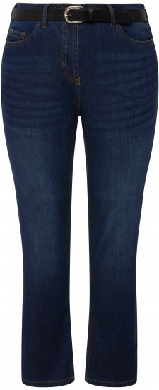 Ulla Popken Sammy Fit Slim Leg Stretch Jeans Blue Denim - Jeans & Pantalons Femme Grandes Tailles – Plus Size - 