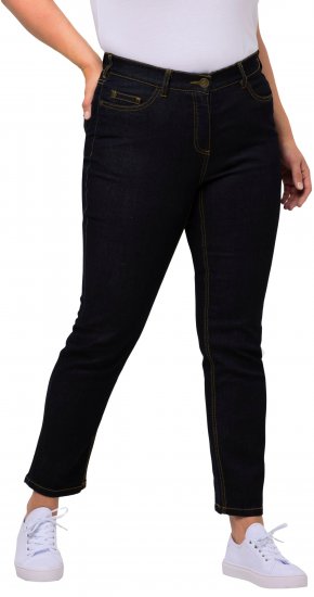 Ulla Popken Sammy Fit Slim Leg Stretch Jeans Dark Blue Denim - Jeans & Pantalons Femme Grandes Tailles – Plus Size - 