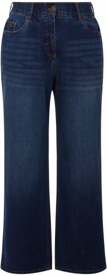 Ulla Popken Mary Fit Wide Leg Stretch Jeans Blue Denim - Jeans & Pantalons Femme Grandes Tailles – Plus Size - 