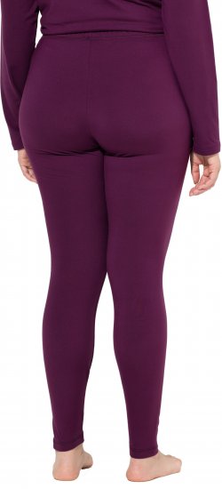 Ulla Popken Quick Dry Moisture Wicking Stretch Ski Leggings Grape Red - Jeans & Pantalons Femme Grandes Tailles – Plus Size - 